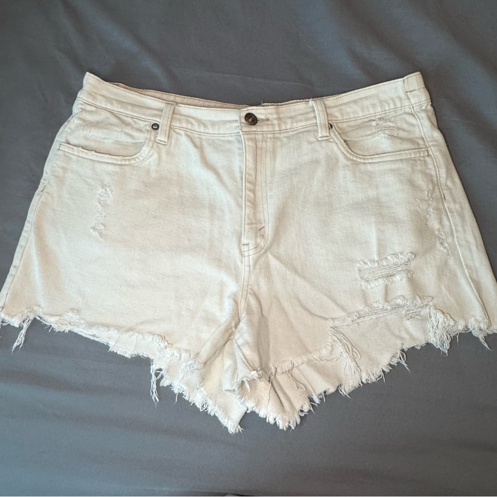 Aerie Cream/White Shorts Women’s Size Large